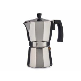 Cafetera Aluminio 3 Tazas Con Asa Kinvara 15X15CM (12 Unidades) Cafetera Aluminio 3 Tazas Con Asa Kinvara 15X15CM (12 Unidades)