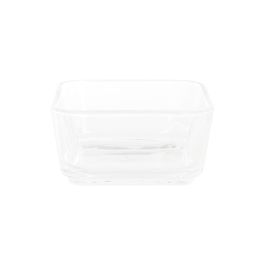 DKD Home Decor Tabla de Aperitivos Básicos Set de 5 Piezas Bambú y Cristal Natural 21x21x6 cm con Cuencos de 280ml