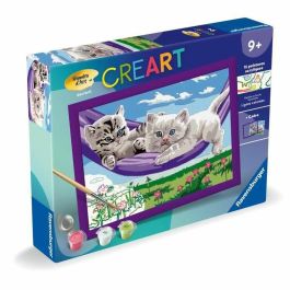 Ravensburger RAV00025828 CreArt Kids Kit de pintura por números "Gatitos en la hamaca" 18 x 24 cm, para 9 años en adelante