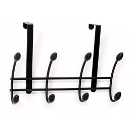 Inofix Colgador sobrepuerta negro 4 ganchos dobles 208x306x109 mm no precisa tornillos Precio: 16.50000044. SKU: S7906764