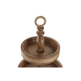 DKD Home Decor Centro de Mesa Cottage Indianrope de Mango y Cuerda Marrón 38 x 63 x 38 cm