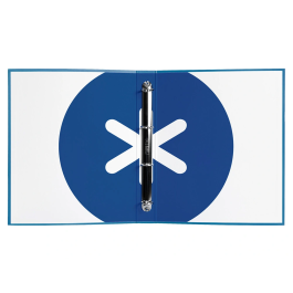 Antartik Carpeta 4 Anillas 40mm Mixtas A4 Forrada Color Azul Marino