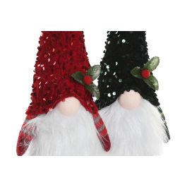DKD Home Decor Gnomo Figura Navidad Tradicional Surtida Verde Rojo - Pack 4 Unidades Decoración Navideña Alto 50 cm Poliéster y PE