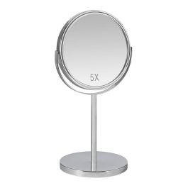Andrea House Espejo de pie cromado x5au, redondo 2 caras con 1 y 5 aumentos, 18,5x15x34,5cm Precio: 14.88999985. SKU: S7919648