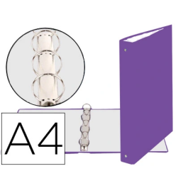 Exacompta Carpeta 4 Anillas 30mm Redondas DIN A4 Cartón Forrado Morado 40mm Lomo Precio: 2.98999954. SKU: B15SDANKBL