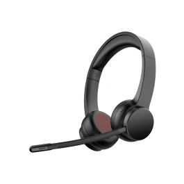 Q-connect Auricular Inalámbrico Diadema con Micrófono Flexible, Botón Bluetooth USB, Color Negro