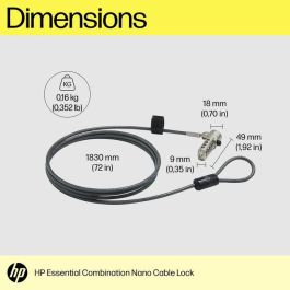 HP Essential Nano Combination Cable Lock HP Essential Nano Combination Cable Lock