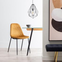 Silla Marrón Tejido-Metal Salón 46 X 51 X 83,50 cm