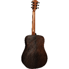 LAG Guitarra Acústica Dreadnought Sauvage - Tapa Sólida Brankowood, Fondo y Aros Eucalipto Ahumado, Acabado Satinado