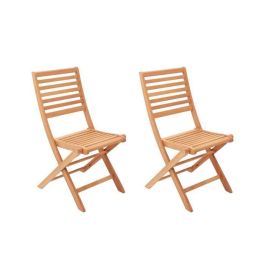 Juego de 2 sillas plegables de jardín de eucalipto FSC, resistentes a la intemperie y de fácil almacenamiento - 57,5x46,5x90cm Precio: 91.50000035. SKU: B1EFD6TG2T