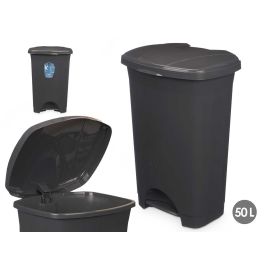 Arte Regal Papelera de Pedal Plástico 50L Antracita 43x64x33 cm (3 Unidades) Precio: 44.5000006. SKU: B1J5SF3BC6