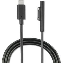 4smarts Cable de Carga USB-C a Microsoft Surface Connect 5A 1m Negro para Surface Pro/Book/Go/Laptop