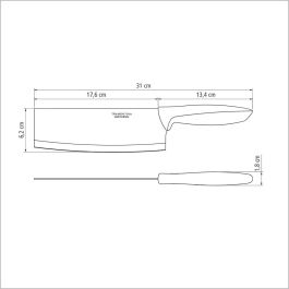 Hachuela oriental 7" plenus negro 17,78cm tramontina