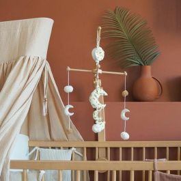 Domiva DOM1735265115370 Móvil Musical Luna para Bebé Natural 60x40 cm