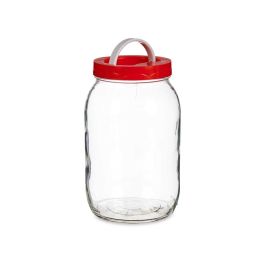 Bote de Cristal 2L con Tapa Roja y Asa - Vivalto 12x21x12 cm (6 Unidades) Bote de Cristal 2L con Tapa Roja y Asa - Vivalto 12x21x12 cm (6 Unidades)