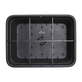 Elho ELH8711904529581 Jardinera Green Basics Jardín de Cultivo, Negro, Tamaño L, 76x57x27 cm, 100% reciclado para exterior
