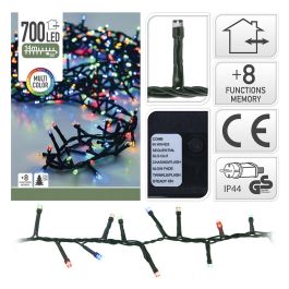 Guirnalda LED tipo espino, 700 LEDs multicolor, multifunción, 17m, para exterior IP44