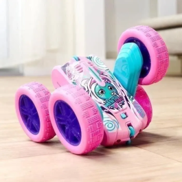 Dickie Toys Vehículo Radiocontrolado Flippy Berry Shaker SMO4006333087356 Rotación 360° Rosa A partir de 6 años