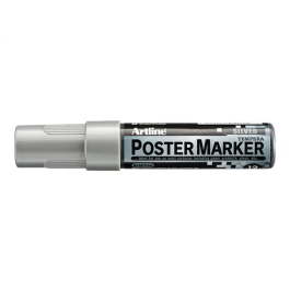 Artline Rotulador EPP-12 Poster Marker Punta Rectangular 12 mm Color Plata