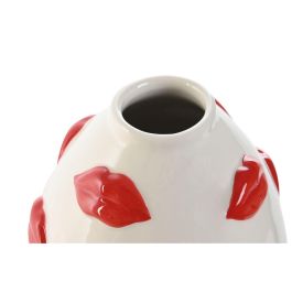 Jarron Urban DKD Home Decor Blanco Rojo 15 x 22.5 x 15 cm Jarron Urban DKD Home Decor Blanco Rojo 15 x 22.5 x 15 cm