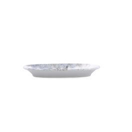 Bidasoa Bandeja Oval Porcelana Polaris Hydrozero 19x11 cm - Apilable, resistente a rayaduras, apto microondas y lavavajillas
