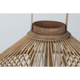 DKD Home Decor Portavela Balines Marron Bambu Cristal 41 x 37 x 41 cm (2 Unidades)