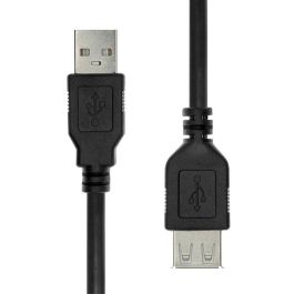 ProXtend Cable de Extensión USB 2.0, Negro, 0.5 Metros