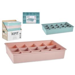 Organizador de cajón Kipit 15 huecos, colores rosa y verde, 33x9x49 cm (6 Unidades) Precio: 48.50000045. SKU: B13PRQXCBR