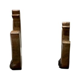 DKD Home Decor Figura Gallina Marron Mango Set de 2 (4 Unidades) 2.5 x 17 x 18 cm