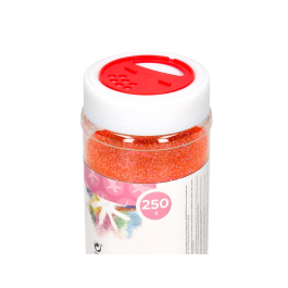 Liderpapel Purpurina Fantasía Color Metálico Naranja Pastel Bote 250 gr