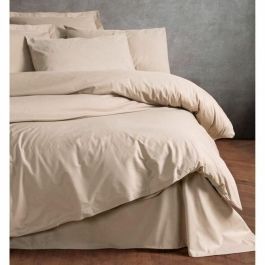 Juego de Cama 220x240 cm + 2 Fundas Almohada 60x60 cm 100% Algodón - Beige ASI8684282421221