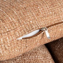 Sofá 3 Plazas Ocre Tejido-Madera 221 X 90 X 87 cm