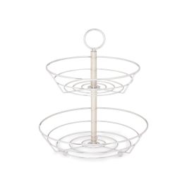 Frutero Doble Cocina Metal Cromado Kinvara 26x26x26 cm (6 Unidades) Frutero Doble Cocina Metal Cromado Kinvara 26x26x26 cm (6 Unidades)