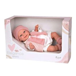 Muñeca elegance 35 cm babyto rosa c/mecanismo risa try me