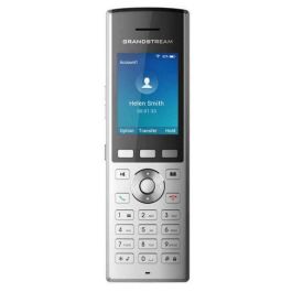 Grandstream WP820 Teléfono VoIP Inalámbrico con Bluetooth y Android | 2 Líneas, Pantalla LCD 2.4", WiFi | Plata y Negro