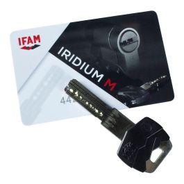 Ifam Cilindro Iridium M IRM3030LD Latón 60mm (30+30mm) Leva Larga 15mm Doble Embrague Doble Antibumping Antitaladro Antiganzúa con 5 Llaves de Seguridad Perfil Europeo Alta Calidad