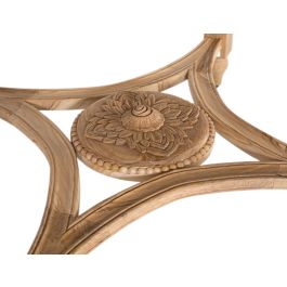 GINER Y COLOMER Mesa de Comedor Redonda de Teca Maciza 120 cm Natural