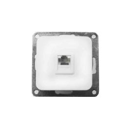 Edm Toma de teléfono RJ11 empotrar serie Term blanco 70x30x70mm