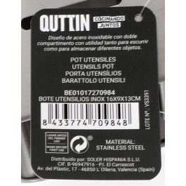 Quttin Bote Utensilios Inox 16 x 9 x 13 cm (12 Unidades)