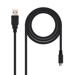 Nanocable Cable USB 2.0 Tipo A Macho a Micro USB B Macho para Móviles y Cámaras Digitales, 0,8 m Negro