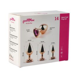 Plug Anal Pick&Love Nº 14 Dorado 3 Piezas (8,3 cm) (9,5 cm) (7,6 cm)