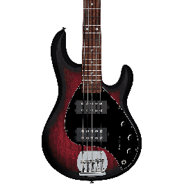 STERLING Ray5 Hh M/R - Bajo Eléctrico Stingray Doble Humbucker Ruby Red Burst Satin