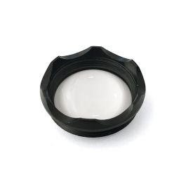 Edm Lupa roscada para recambio de linterna, compatible con modelo 36100, Ø 3,5 cm, negro/transparente