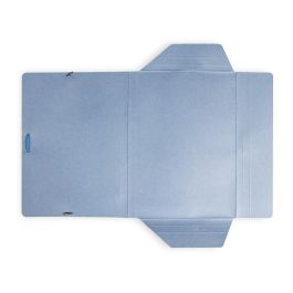 Carpeta Liderpapel Gomas Folio 3 Solapas Carton Pintado Azul