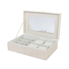 Caja-Joyero Versa Beige Poliéster Cartón Espejo 16 x 7,8 x 25 cm Precio: 15.49999957. SKU: B14SLJARB6