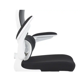 Q-connect Silla de Oficina Catania Ergonómica Malla Transpirable Ruedas Premium PU Negro Blanco Altura Ajustable 1230mm