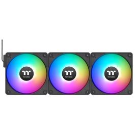 Thermaltake CT120 EX ARGB Ventilador 120mm Iluminación ARGB para Carcasa PC, Rodamiento Hidráulico, 2000 RPM, 68 CFM, Kit 3 Unidades Negro y Blanco