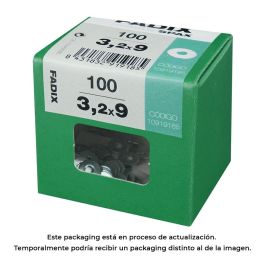 Fadix Arandela Plana Ancha de Cinc 3.2x9mm, Caja de 100 Unidades