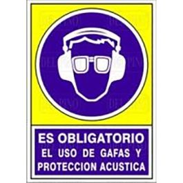 DUVER 624 Señal de Seguridad Adhesiva 148x105 mm - Uso Obligatorio de Gafas y Protección Acústica Precio: 1.79000019. SKU: B1K39NFMTF