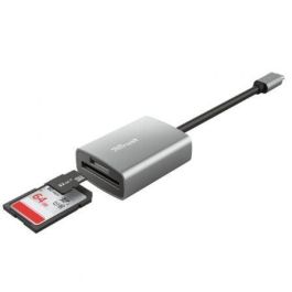 Trust 24136 Lector de Tarjetas Externo Dalyx USB-C 3.2 Gen 1 Rápido Compacto para SD/microSD hasta 104MB/s Aluminio PC Portátil
